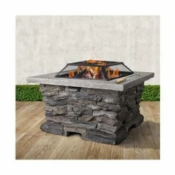 Fotya - Stone Base Outdoor Patio Heater Fire