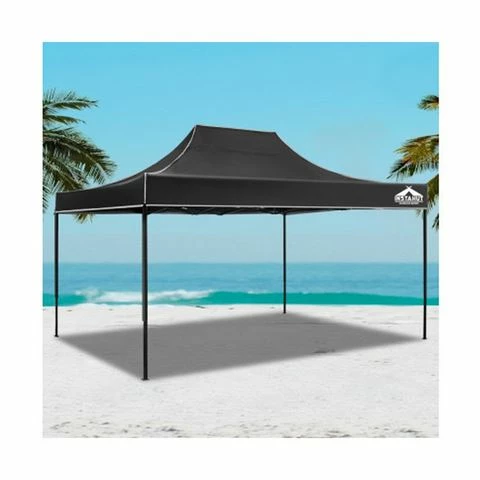 CoolShade - Instahut Gazebo 3x4.5m Outdoor Tent Black 1 CoolShade - Instahut Gazebo 3x4.5m Outdoor Tent Black