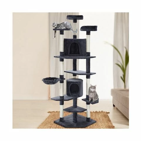 Pawfection - I.Pet Cat Tree 203cm Tower Condo House Wood 1 Pawfection - I.Pet Cat Tree 203cm Tower Condo House Wood