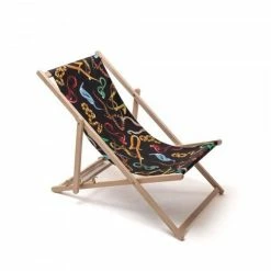 Seletti - Toiletpaper Wooden Deck Chair Snakes