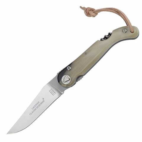 Claude Dozorme - Baroudeur Pocket Knife Corkscrew Horn 1 Claude Dozorme - Baroudeur Pocket Knife Corkscrew Horn