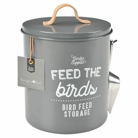 Burgon & Ball - Bird Food Tin Charcoal 1 Burgon & Ball - Bird Food Tin Charcoal